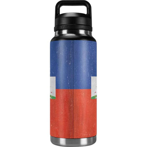 Haiti Flag Distressed YETI Rambler 36oz Bottle Skin